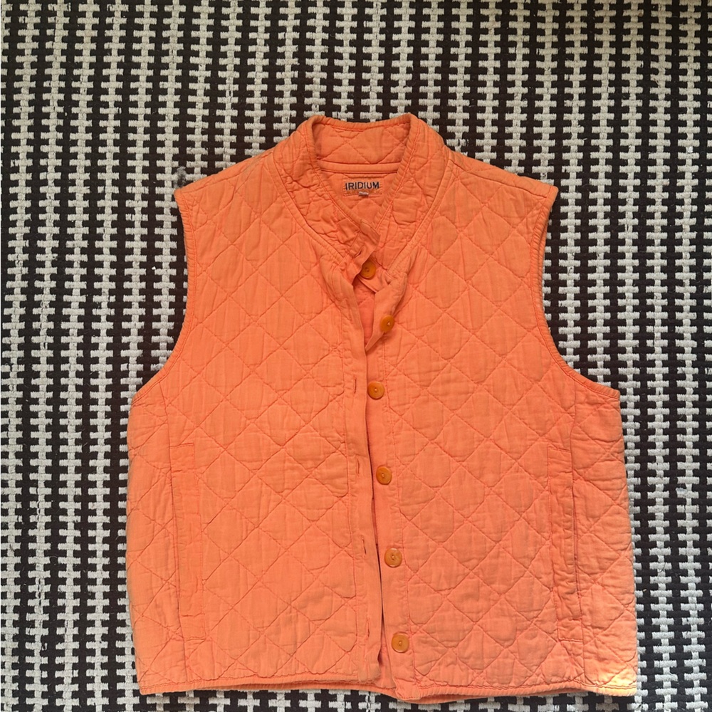 Brixton Men's Orange Quilted Vest